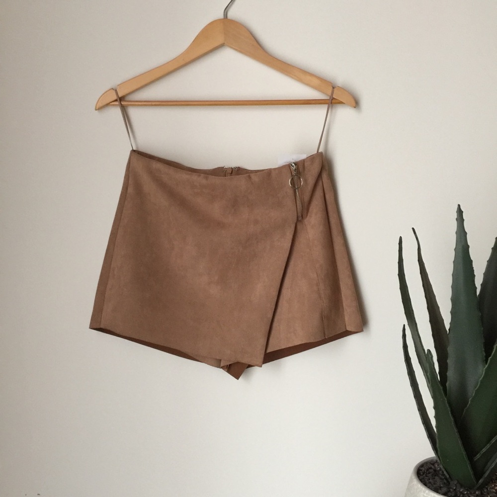 Suede Skort